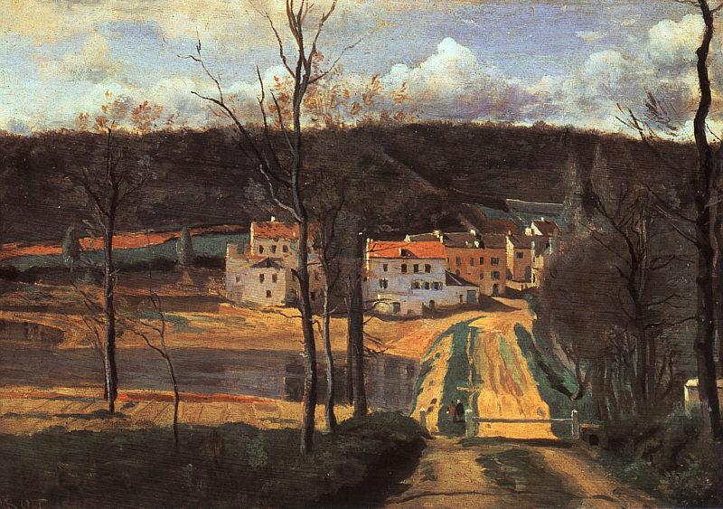 Jean Baptiste Camille  Corot Ville d'Avray The Pond and the Cabassud House oil painting picture